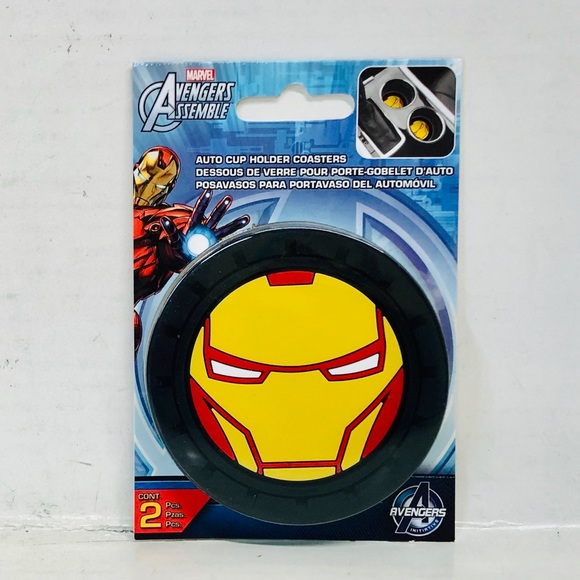 Iron man 2 pcs auto cup holder coasters - Picture 1 of 2